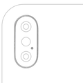 Back Camera Bezel Ring Only For iPhone XS / XS Max (Silver) (10 Pack)