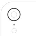 Back Camera Bezel Ring Only For iPhone XR (Black) (10 Pack)