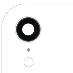 Back Camera Lens With Bracket & Bezel For iPhone XR (Real Sapphire) (Premium) (White) (10 Pack)