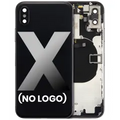 Back Housing With Small Components Pre-Installed For iPhone X (No Logo) (Aftermarket Plus) (Space Gray)