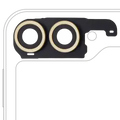 Back Camera Lens With Cover Bezel Ring For Samsung Galaxy Z Flip 6 5G (F741) (Premium) (Yellow)