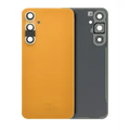 Back Cover Glass With Camera Lens For Samsung Galaxy S23 FE (Service Pack) (Tangerine)