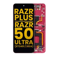 Inner OLED Assembly With Frame For Motorola Razr Plus 2024 / Razr 50 Ultra (XT2451 / 2024) / Razr Plus 2025 (XT2557) (Refurbished) (Hot Pink)