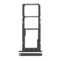 Dual Sim Card Tray For Samsung Galaxy A03S (A037F / 2021) (Black)