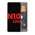 OLED Assembly With Frame For Samsung Galaxy Note 10 Lite (Aftermarket Plus) (Aura Glow / Silver)