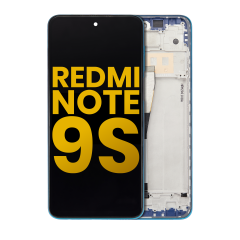 LCD Assembly With Frame For Xiaomi Redmi Note 9S (Aftermarket Plus) (Aurora Blue)