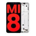 OLED Assembly With Frame For Xiaomi Mi 8 (Aftermarket Plus) (White)