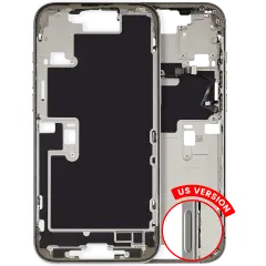 Mid-Frame Housing W/ Small Parts For iPhone 16 Pro Max (US Version) (Used OEM Pull: Grade A) (White Titanium)