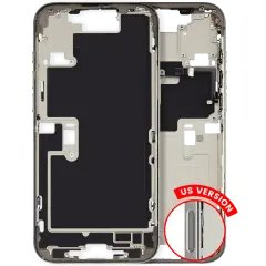 Mid-Frame Housing W/ Small Parts For iPhone 16 Pro Max (US Version) (Used OEM Pull: Grade A) (Natural Titanium)