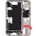 Mid-Frame Housing W/ Small Parts For iPhone 16 Pro (US Version) (Used OEM Pull: Grade A) (White Titanium)
