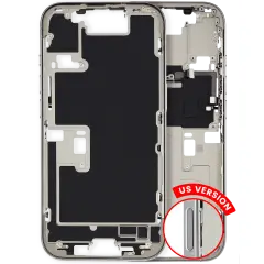 Mid-Frame Housing W/ Small Parts For iPhone 16 Pro (US Version) (Used OEM Pull: Grade A) (Natural Titanium)