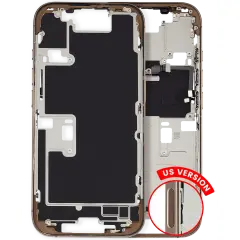 Mid-Frame Housing W/ Small Parts For iPhone 16 Pro (US Version) (Used OEM Pull: Grade A) (Desert Titanium)