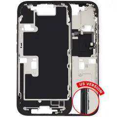 Mid-Frame Housing W/ Small Parts For iPhone 16 Pro (US Version) (Used OEM Pull: Grade A) (Black Titanium)