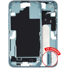 Mid-Frame Housing W/ Small Parts For iPhone 16 Plus (US Version) (Used OEM Pull: Grade A) (Teal)