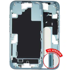 Mid-Frame Housing W/ Small Parts For iPhone 16 (US Version) (Used OEM Pull: Grade A) (Teal)