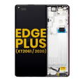 OLED Assembly With Frame For Motorola Moto Edge Plus (XT2061 / 2020) (Refurbished) (Black)
