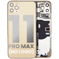 Back Housing W/ Small Components Pre-Installed For iPhone 11 Pro Max (No Logo) (Aftermarket Plus) (Gold)