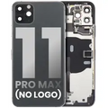 Back Housing W/ Small Components Pre-Installed For iPhone 11 Pro Max (No Logo) (Aftermarket Plus) (Space Gray)