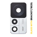 Back Camera Lens With Bracket / Bezel Fo Xiaomi 12T (2 Piece Set) (Silver)