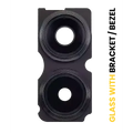 Back Camera (Wide & Ultrawide) Lens With Bracket / Bezel For Xiaomi Redmi Note 13 Pro Plus 5G (Black)