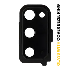 Back Camera Lens With Cover Bezel Ring For Samsung Galaxy S20 / S20 5G (Cosmic Black)