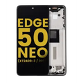 OLED Assembly With Frame For Motorola Moto Edge 50 Neo (XT2409-3 / 2024) (Refurbished) (Grisaille)