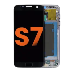 OLED Assembly With Frame For Samsung Galaxy S7 (Blemish: Grade D) (All US Models) (Black Onyx)