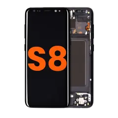 OLED Assembly With Frame For Samsung Galaxy S8 (Blemish: Grade B) (Midnight Black)