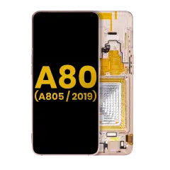 OLED Assembly With Frame For Samsung Galaxy A80 (A805 / 2019) (Refurbished) (Angel Gold)