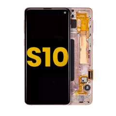 OLED Assembly With Frame For Samsung Galaxy S10 (Refurbished) (Flamingo Pink)