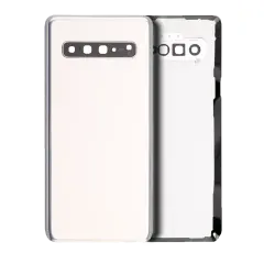 Back Cover Glass With Camera Lens For Samsung Galaxy S10 5G (Service Pack) (Crown Silver)