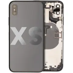 Back Housing W/ Small Components Pre-Installed For iPhone XS (Used OEM Pull: Grade C) (Space Gray)