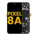 OLED Assembly With Frame (With Fingerprint Sensor ) For Google Pixel 8A (Refurbished) (Obsidian)
