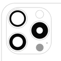 Back Camera Lens (Glass Only) With Adhesive For iPhone 15 Pro (3 Piece Set) (Real Sapphire) (Premium) (10 Pack)