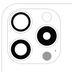 Back Camera Lens (Glass Only) With Adhesive For iPhone 15 Pro (3 Piece Set) (Real Sapphire) (Premium) (10 Pack)