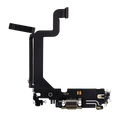 Charging Port Flex Cable For iPhone 14 Pro Max (Used OEM Pull) (Gold)