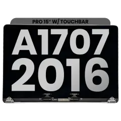 LCD Display Assembly For MacBook Pro 15" W/ Touch Bar (A1707 / Late 2016) (Used OEM Pull: Grade C) (Space Gray)