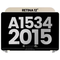 Complete LCD Display Assembly For MacBook 12" A1534 (2015) (Used OEM Pull: Grade A) (Gold)