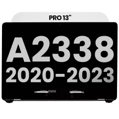 Complete LCD Display Assembly For MacBook Pro 13" A2338 (2020) (Used OEM Pull: Grade A) (Silver)