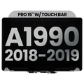 Complete LCD Display Assembly For MacBook Pro 15" A1990 (2018-2019) (Used OEM Pull: Grade B) (Space Gray)