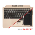 Top Case with Battery and Keyboard (ISO UK) For MacBook Air 13" A2337 (2020) (Gold)