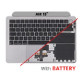 Top Case with Battery and Keyboard (ISO UK) For MacBook Air 13" A2681 (2022) (Space Gray)