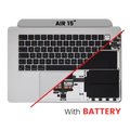 Top Case Assembly With Battery And Keyboard For MacBook Air 15" (A2941 / Mid 2023) (UK Keyboard) (Silver)