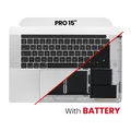 Top Case with Battery and Keyboard (ISO UK) For MacBook Pro 15" A1707 (2016-2017) (Silver)
