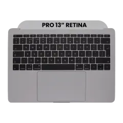 Top Case with Keyboard (ISO UK) and Trackpad For MacBook Pro 13" A1708 (2016) (Used OEM Pull: Grade A) (Space Gray)