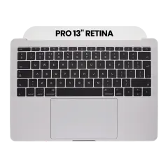 Top Case with Keyboard (ISO UK) and Trackpad For MacBook Pro 13" A1708 (2016-2017) (Used OEM Pull: Grade A) (Silver)