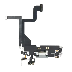 Charging Port Flex Cable For iPhone 13 Pro (Premium) (Silver)