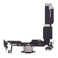 Charging Port Flex Cable For iPhone 15 Plus (Aftermarket Plus) (Black)