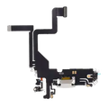 Charging Port Flex Cable For iPhone 14 Pro (Used OEM Pull) (Silver)