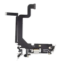 Charging Port Flex Cable For iPhone 14 Pro Max (Aftermarket Plus) (Silver)